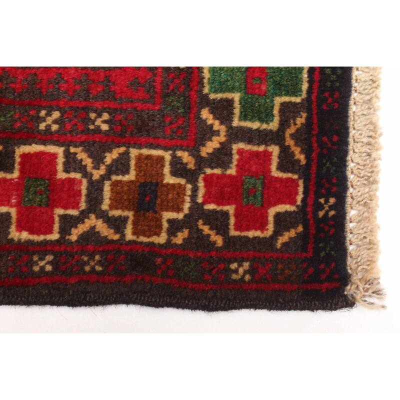 ECARPETGALLERY Hand-knotted Teimani Red Wool Rug - 2'9 x 4'10