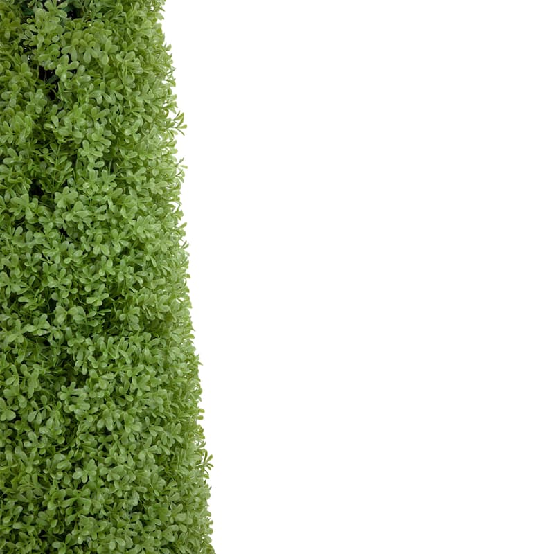 4' Artificial Boxwood Cone Topiary Tree with Round Pot Unlit - 13