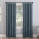 No. 918 Jacob Heathered Texture Semi-Sheer Tab Top Curtain Panel, Single Panel - 40" x 84" - Vintage Blue