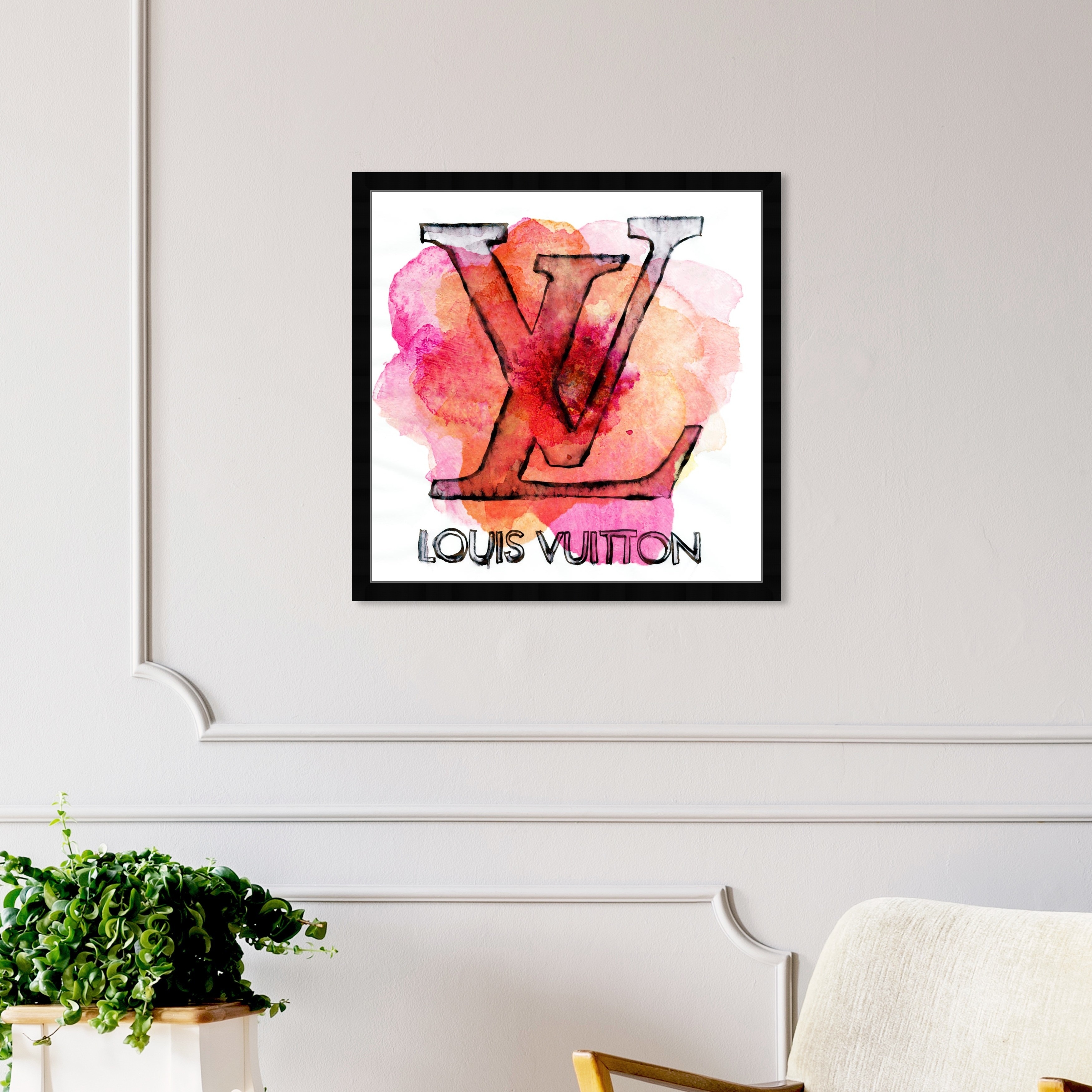 Oliver Gal 'LV Petals' Fashion and Glam Wall Art Framed Canvas Print  Fashion - Orange, Pink - Bed Bath & Beyond - 31794469