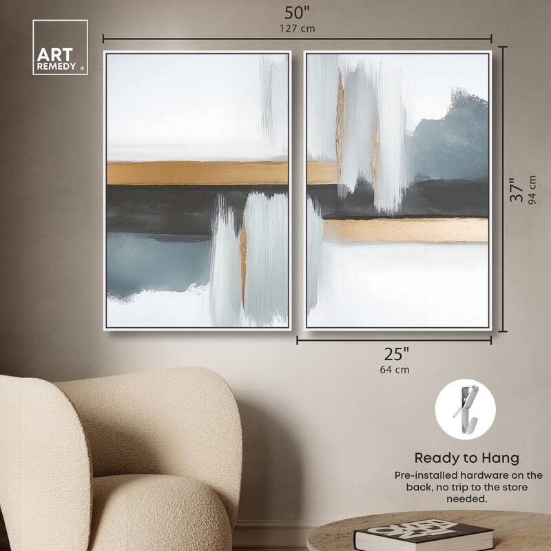 Azure Horizon II Canvas Set of 2 by Art Remedy