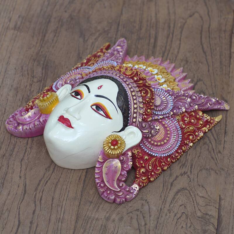 Novica Handmade Traditional Dance Wood Mask