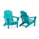 preview thumbnail 37 of 90, Laguna Poly Folding Adirondack Chairs (Set of 2) Turquoise