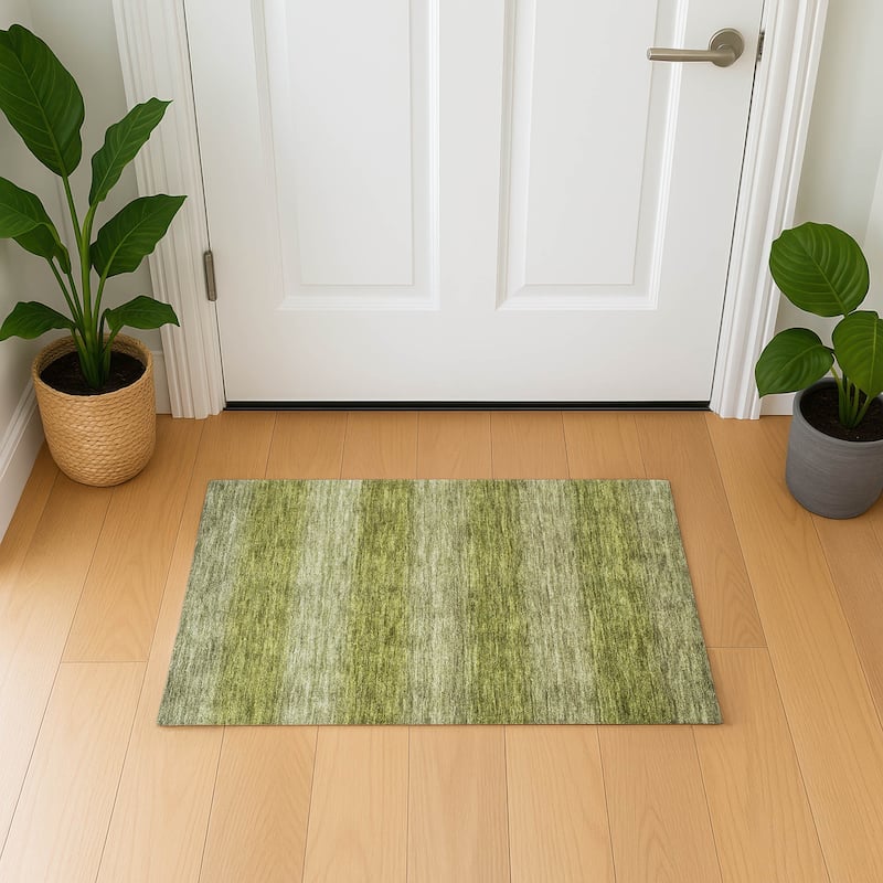 Premium Washable Super Soft Casual Ombre Mayfield Rug - Aloe - 1'8" x 2'6"