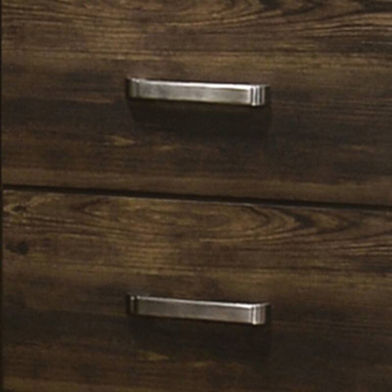 Brown 2 Drawer 24 in. W Nightstand with Sturdy Hardware and Ample Storage