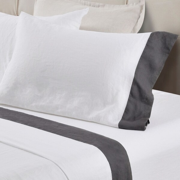 Belgian flax linen melange duvet cover top
