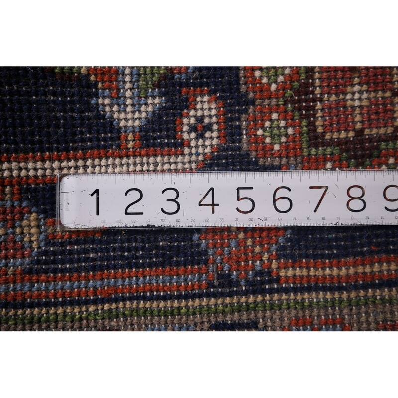 Orange Heriz Serapi Indian Area Rug Handmade Wool Carpet - 9'1"x 11'9"