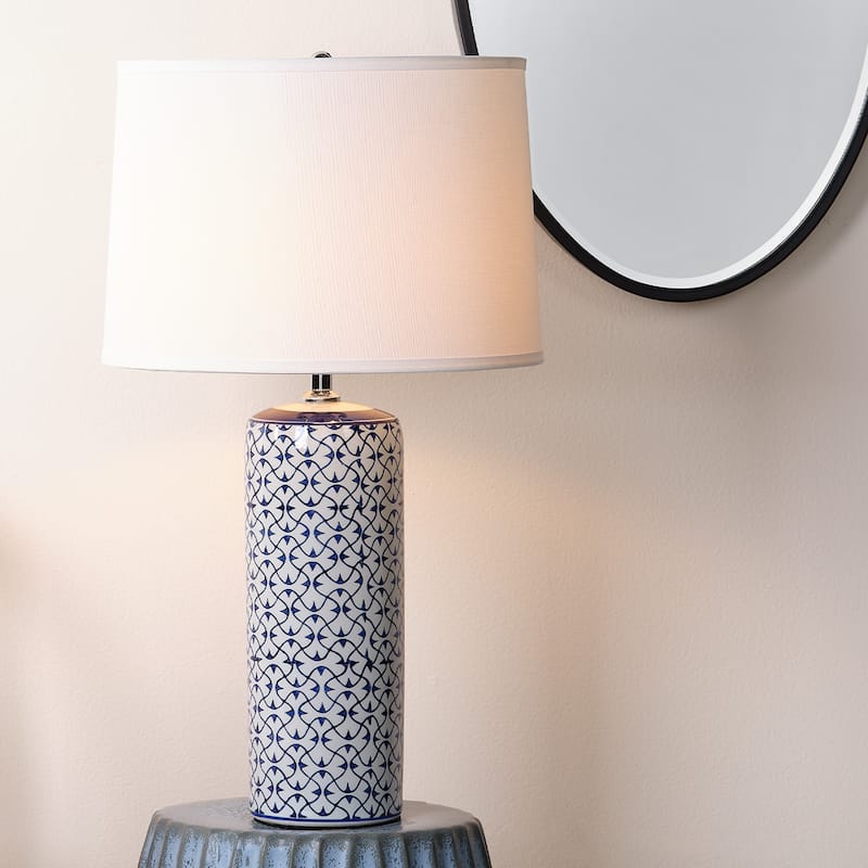 Alden Décor Elouise Ceramic Table Lamp, Blue