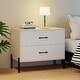 preview thumbnail 2 of 7, Gymax 2-Drawer Dresser w/Metal Legs & Handles Drawers & Anti-Tipping