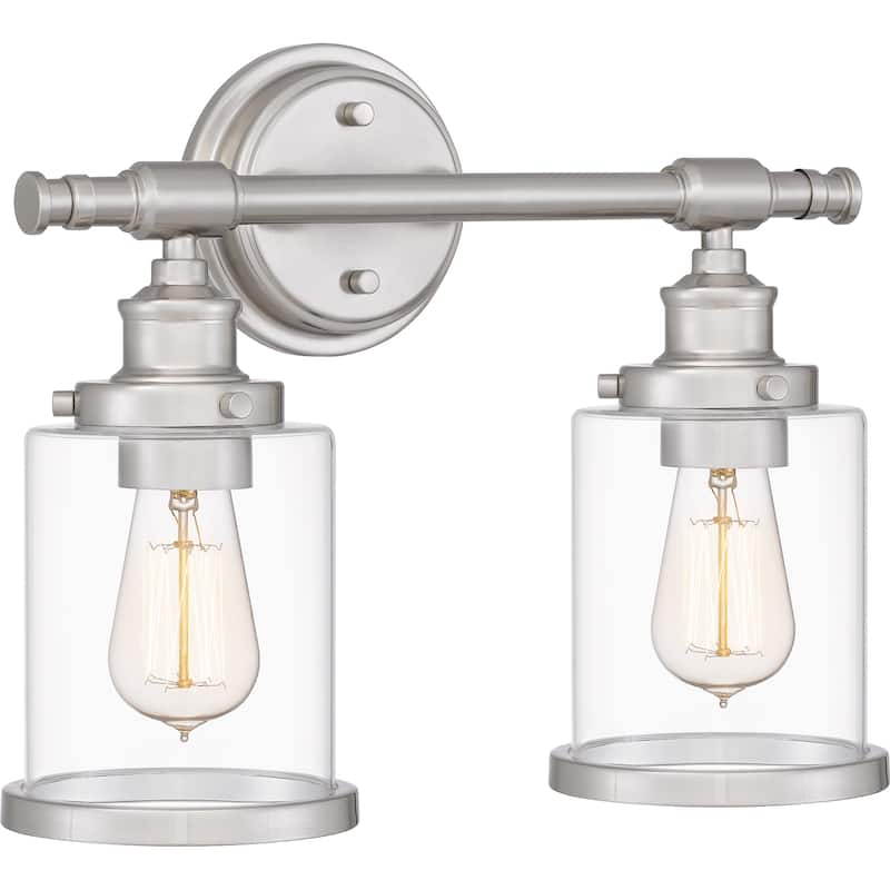 Dixie 2-Light Brushed Nickel Vanity Light