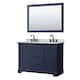 Option Dark Blue / White Carrara Marble Top / Matte Black