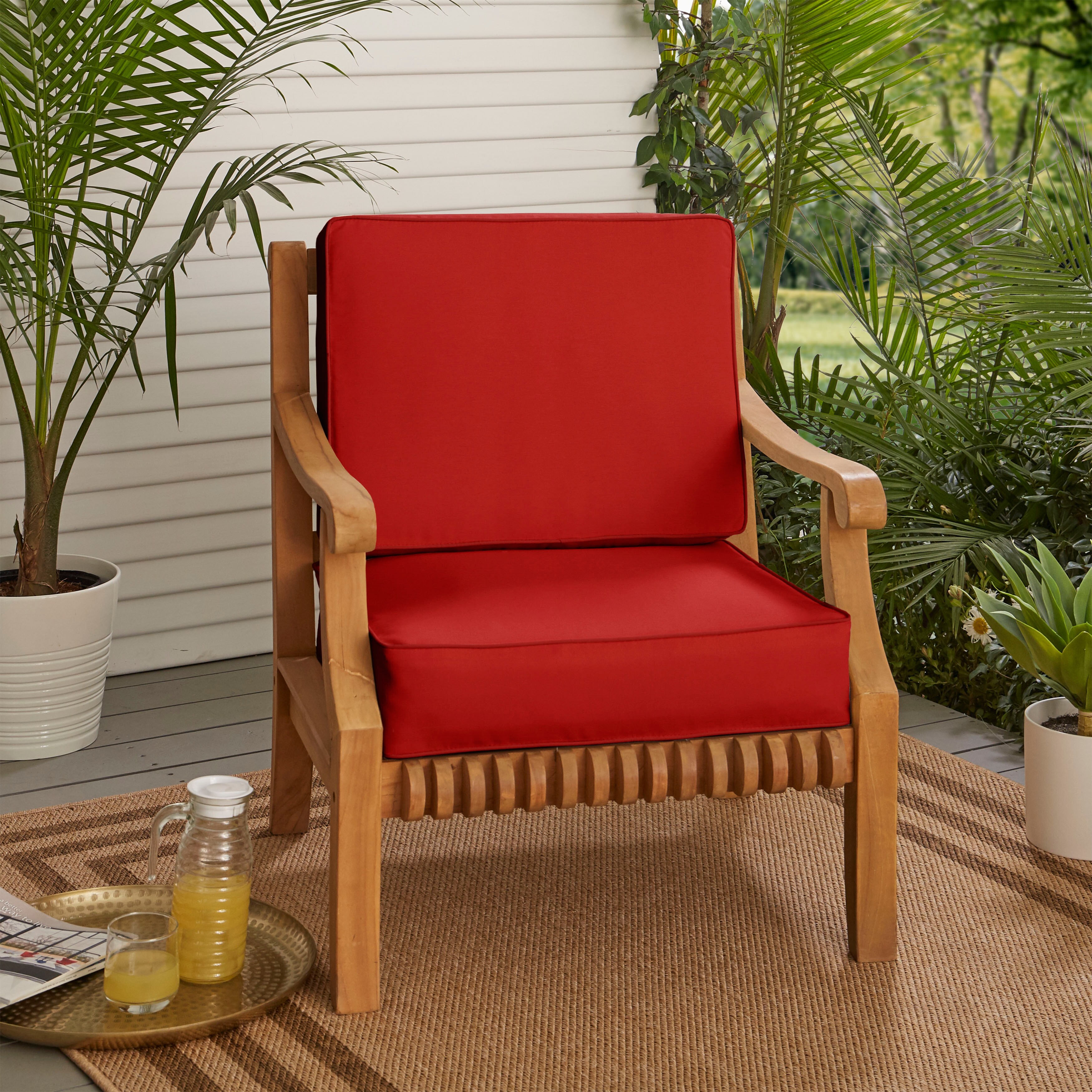 Subrella　クッション　4個セット Amazon.com: Unimatta Sunbrella Square Corner Seat Cushions, 19