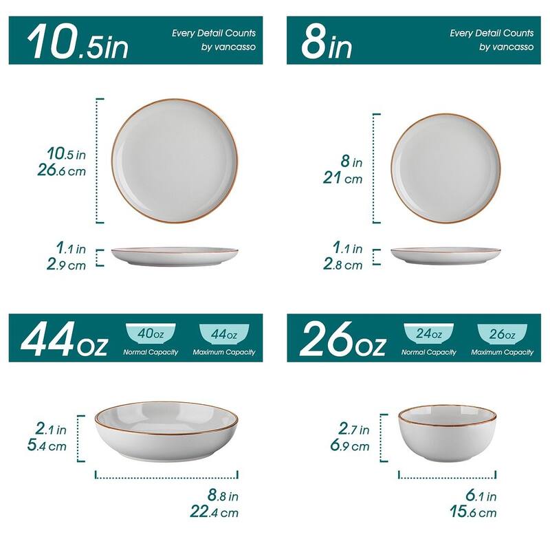 vancasso Exquisite Modern Design Stoneware Dinnerware Set
