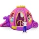 preview thumbnail 1 of 3, Disney Princess Carriage Inflatable Pink Bounce House with Slide and Ball Pit, Indoor Outdoor Bouncy Castle for Kids Ages 3-8