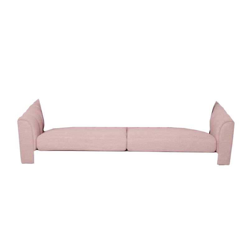 Contemporary Deep Seat Sofa with 2 Accent Pillows & Sloped Arms