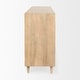 preview thumbnail 3 of 10, Tucker Light Brown Solid Wood w/Patterned Doors Sideboard - 71.75"W x 30"H x 15"D