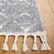 preview thumbnail 79 of 117, SAFAVIEH Berber Fringe Shag Leatha Trellis Rug 6'7" Square - Light Grey/Ivory - Square