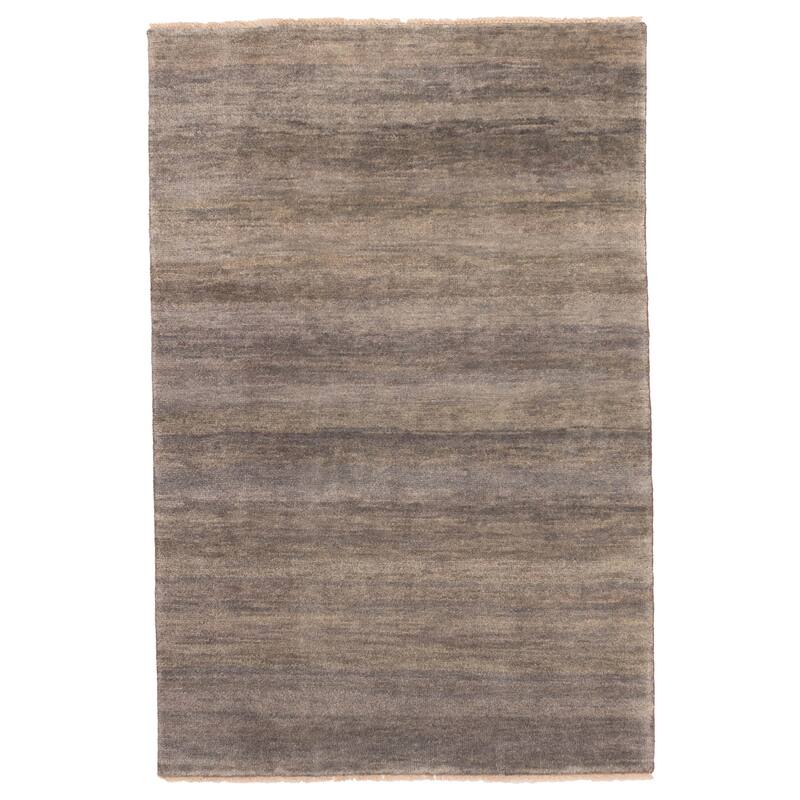 ECARPETGALLERY Hand-knotted Pak Finest Gabbeh Grey Wool Rug - 3'11 x 6'0