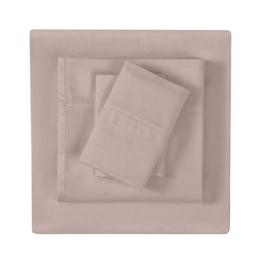 Vince Camuto Solid 400TC Percale 4 Piece Sheet Set