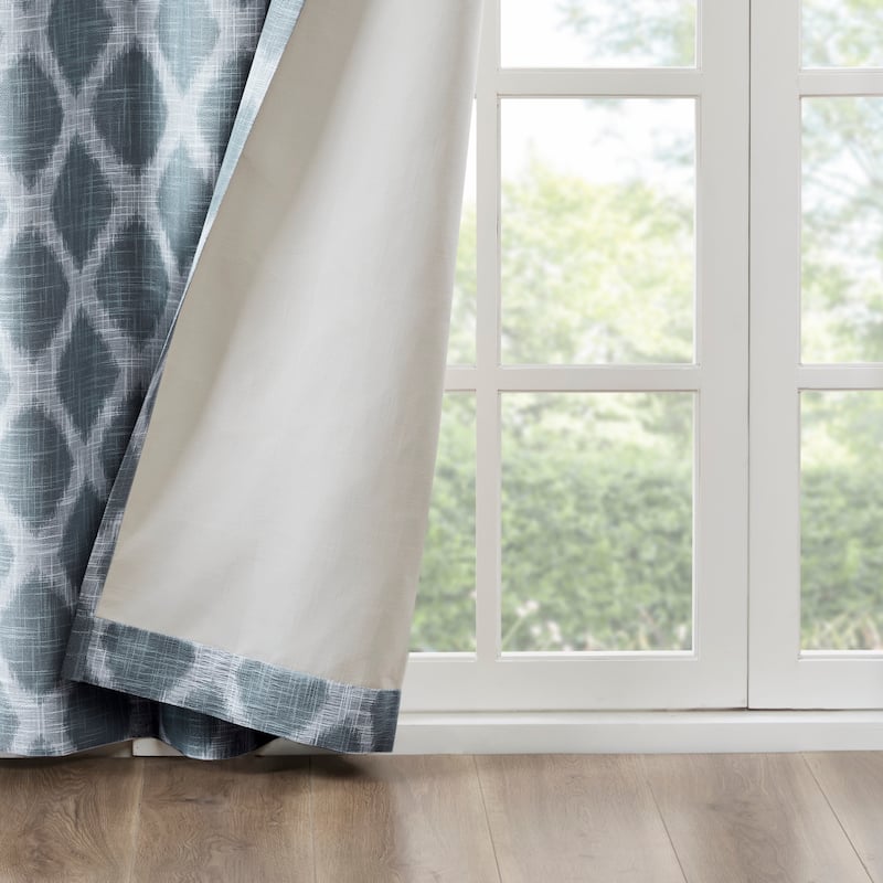 SunSmart Kagen Printed Ikat Blackout Curtain Panel