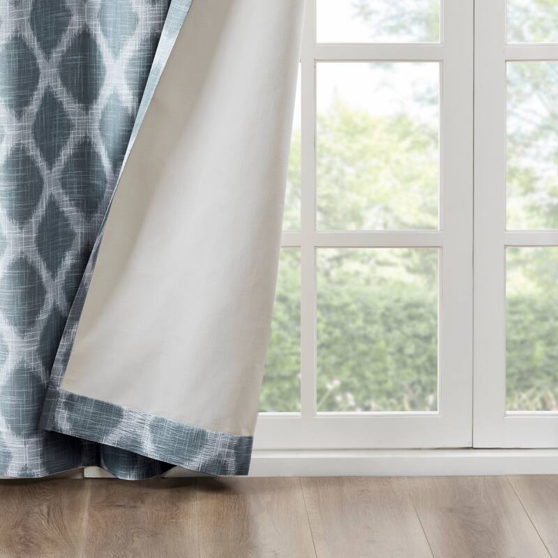 SunSmart Kagen Printed Ikat Blackout Patio Curtain