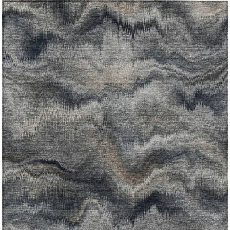 HomeRoots Abstract Transitional Rectangle Outdoor Rug