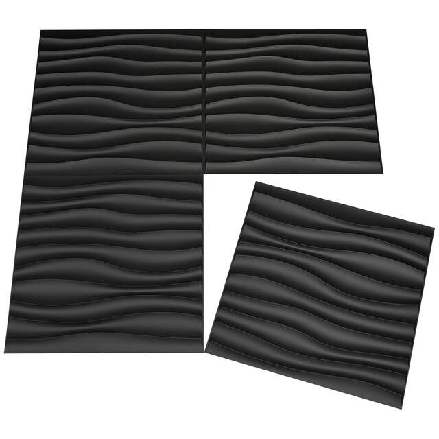 Art3d 3D Wall Panels PVC Wave Design V (32 Sq.Ft)