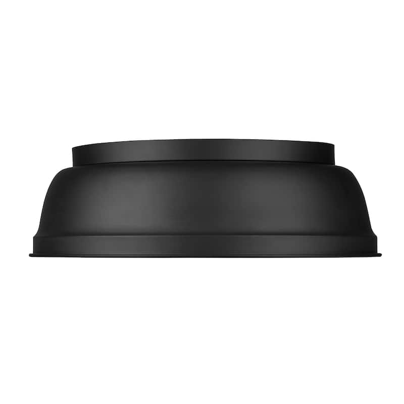Golden Lighting Rebel 2-light Flush Mount in Matte Black - Matte Black with Matte Black