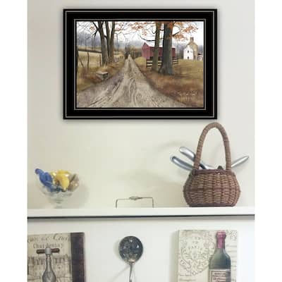 TrendyDecor4U Farmhouse "The Road Home" Framed Print Wall Art by Billy Jacobs - Earthtone