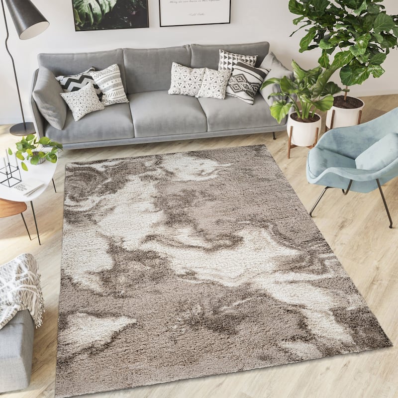Noori Rug Lux Blake Abstract Modern 2-inch Thick Shag Rug