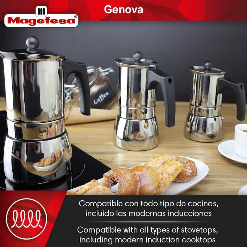 Genova Stainless Steel Espresso Maker