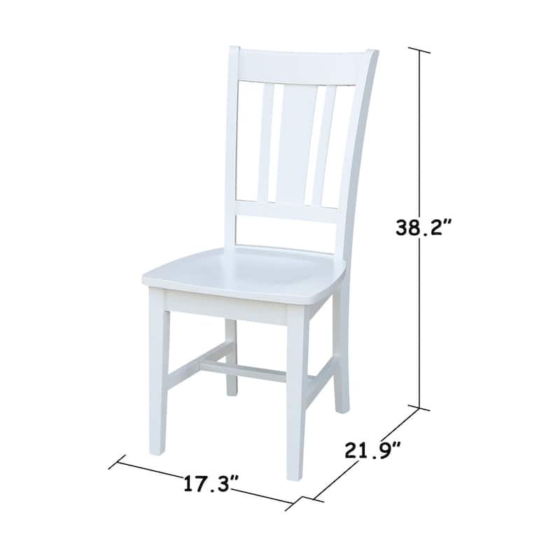 International Concepts Solid Wood San Remo Splatback Chairs - Set of 2