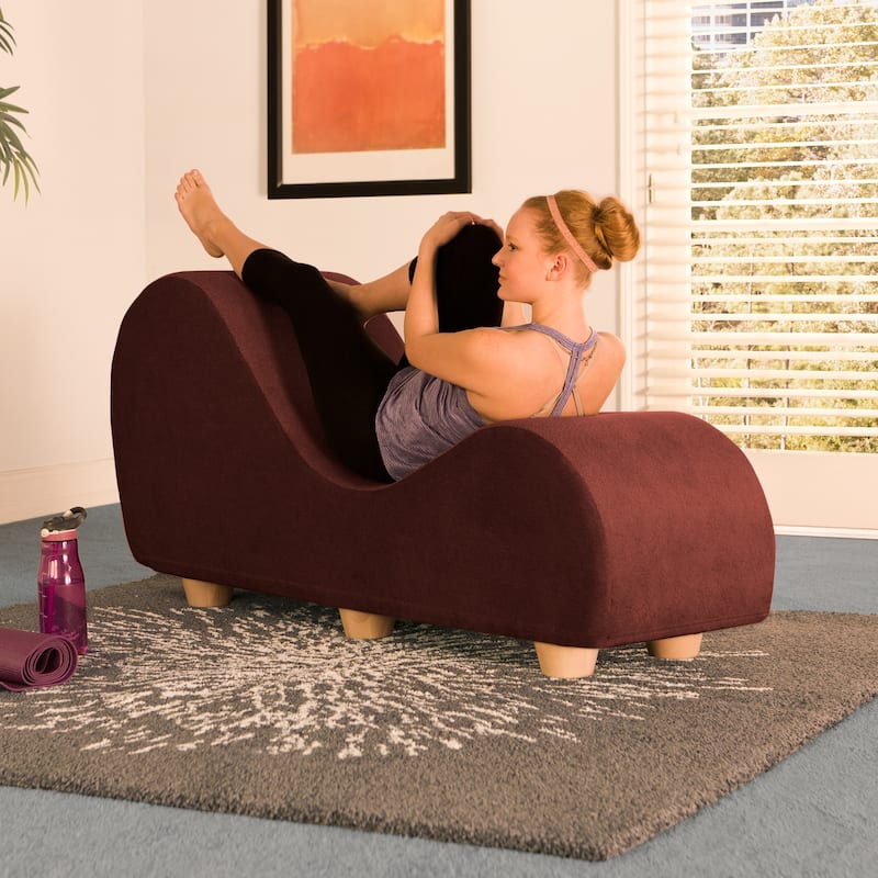 Avana Yoga Chaise Lounge w/ Maple Wood Feet