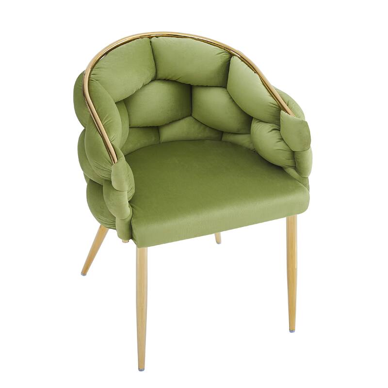 Set of 2 Luxury Accent Chair with Gold Legs