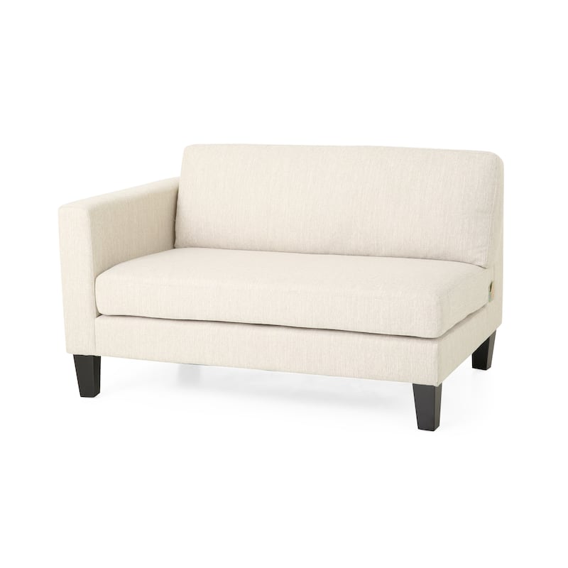 Fabric Upholstered Sofas Small Space Loveseat Sofas Lounge Armrest Couch w/ Wood Legs 101" Long Couches for Living Room