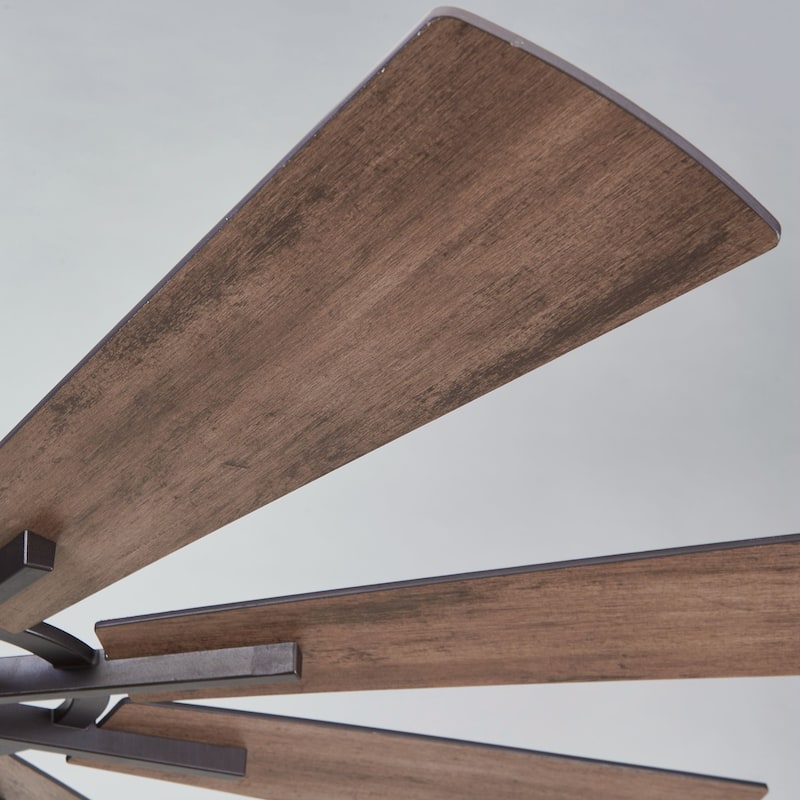 60" Oil-rubbed Bronze Large Windmill Ceiling Fan with Light and Remote - 60 Inches