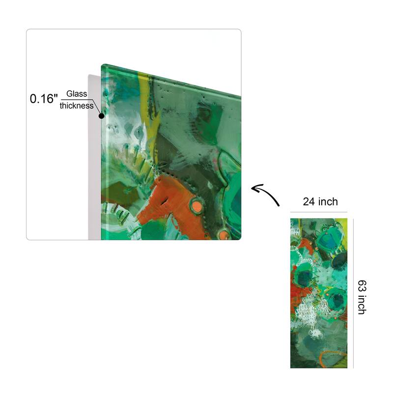 Empire Art"Lolly I" Frameless Tempered Art Glass Wall Art