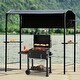 Outdoor 7Ft.Wx4.5Ft.H Steel Double Tiered Backyard Patio BBQ Grill ...