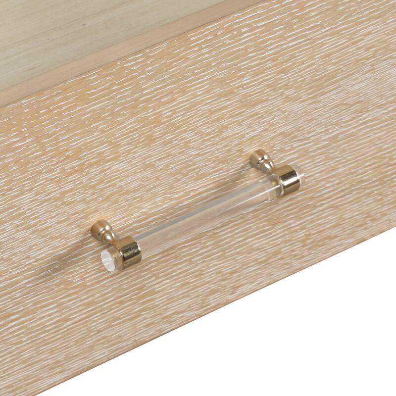 Furniture of America Kian Modern Natural Oak Solid Wood 2-Drawer Nightstand