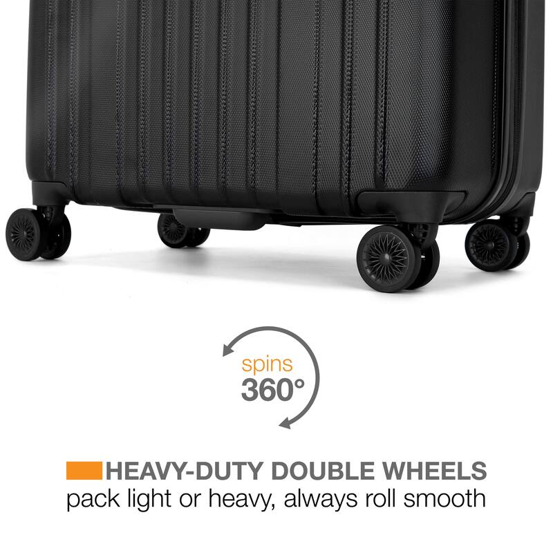 Miami CarryOn Collins 3 Piece Expandable Retro Spinner Luggage Set