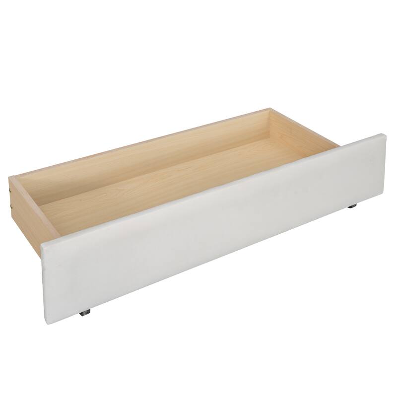 Twin Size Upholstered Daybed with 2 Drawers