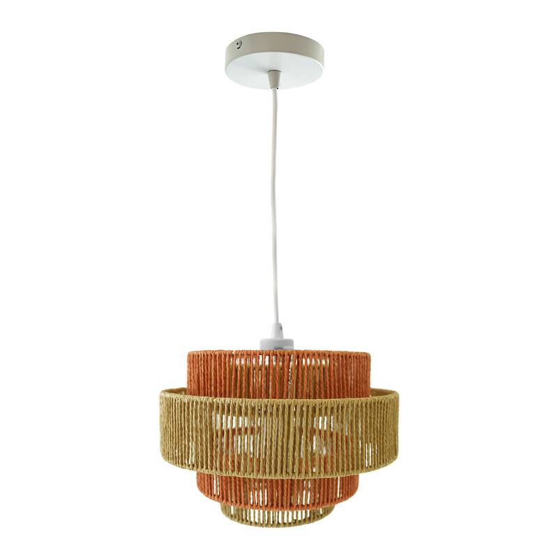 Phobe Bohemian Multicolor Rope Pendant Light - White