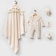 preview thumbnail 2 of 1, Daisy Embroidered and Lace Trimmed Newborn Knitwear Homecoming Set Cream