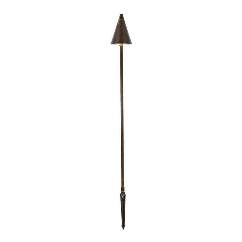Juniper Torch Path Light D8 H61 in Antique Cast Brass Finish