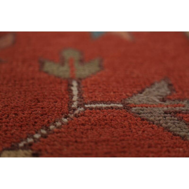 Orange Medallion Heriz Serapi Oriental Large Rug Handmade Wool Carpet - 16'4"x 24'6"