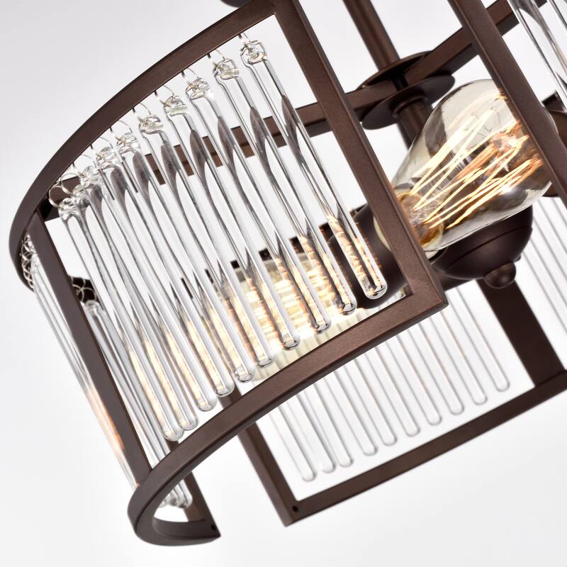 3-light Semi-Flush Mount