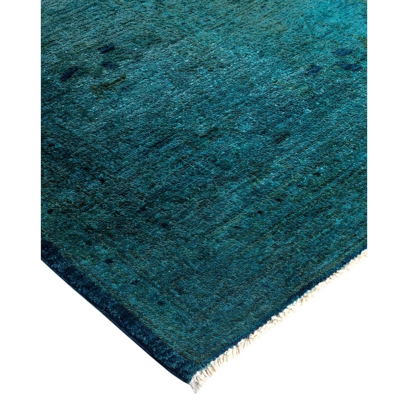 Contemporary Overdyed Wool Hand Knotted Area Rug - 8' 1" x 9' 10"