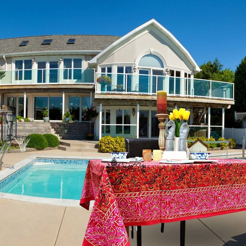 Sanganer Cotton Floral Tablecloth Collection