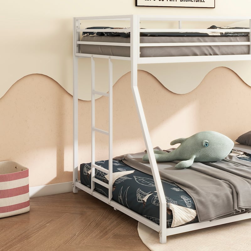 Jones Modern Twin Over Full Metal Bunk Bed by Christopher Knight Home
