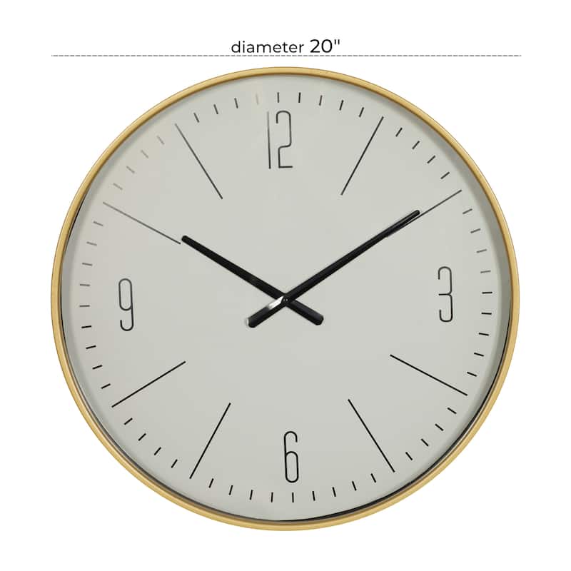 Glass Contemporary Wall Clock 20 x 20 x 2 - 20 x 2 x 20